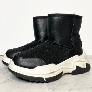 Australia Luxe X Cosy Black Shearling Sneaker Boot